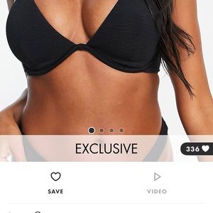 Black halter bikini - size 34G